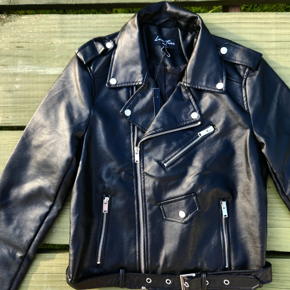 Luxe Faux Black Leather Jacket